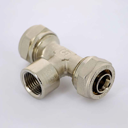 МЦ Тройник резьбовой цанга для металлопласта UNI-FITT Ø20х3/4" В