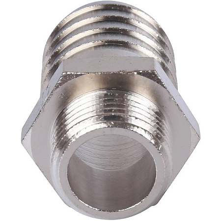 Штуцер резьбовой латунный STOUT никель 1/2"x25мм Н