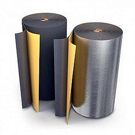 Рулонная изоляция самоклеющийся вспененный полиэтилен ENERGOFLEX BLACK STAR DUCT (20 м²) черный-5 мм