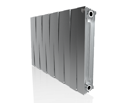 Радиатор биметаллический ROYAL THERMO PIANOFORTE SILVER SATIN NEW 500x12 секций, серый (НС-1176336)
