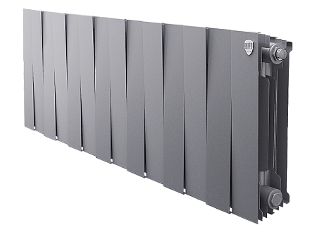 Радиатор биметаллический ROYAL THERMO PIANOFORTE SILVER SATIN 300x14 секций, серый (НС-1346077)
