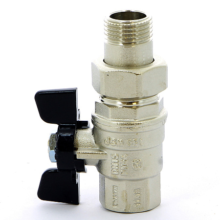 Кран шаровой с американкой BUGATTI OREGON 322 бабочка 1/2" полнопроходной
