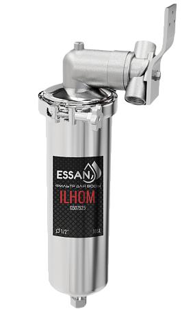 Корпус-колба фильтра из нержавейки ESSAN ILHOM горячая и холодная вода 10SL, 1/2" В (8)