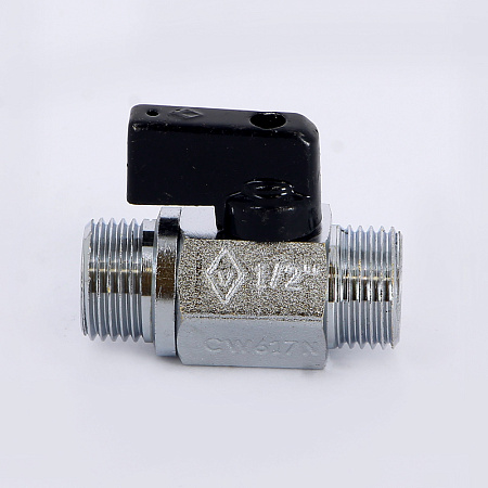 Кран шаровой потребительный BUGATTI KANSAS МИНИ 810 DN10 флажок 1/2" НН