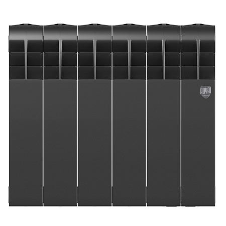 Радиатор биметаллический ROYAL THERMO BILINER NOIR SABLE 350x6 секций, черный (НС-1197124)