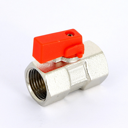 Кран шаровой мини UNI-FITT 1/2" ВВ флажок красный металл