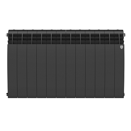 Радиатор биметаллический ROYAL THERMO BILINER NOIR SABLE 500x12 секций, черный (НС-1176310)