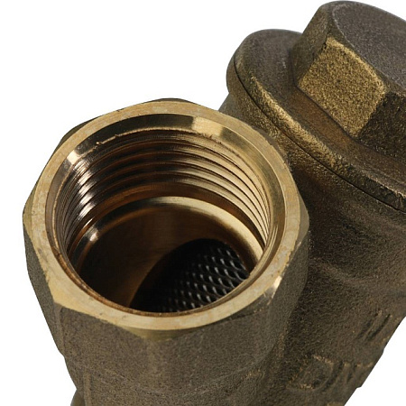 ФГО Фильтр косой грубой очистки STOUT SFW латунный 1/2", 500 мкр, желтый