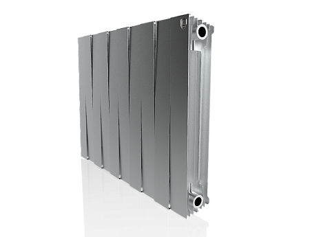 Радиатор биметаллический ROYAL THERMO PIANOFORTE SILVER SATIN NEW 500x10 секций, серый (НС-1176335)