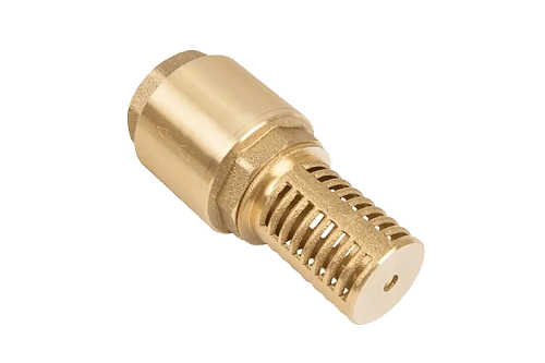 Обратный клапан пружинный, латунный UNIPUMP (с пластиковым седлом) 1&amp;quot; В, с сеткой латунь