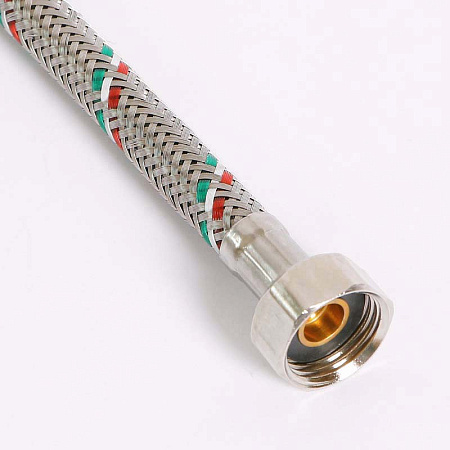 Гибкая подводка для смесителя UNI-FITT МL10х1 - 1/2", 150 см, удл. штуцер, DN 8, оплётка из нерж. ст