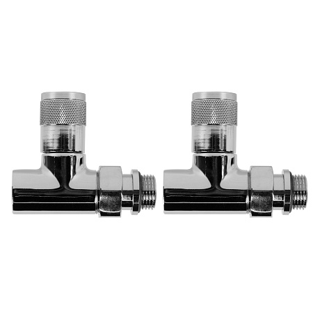 Набор дизайн-вентилей ROYAL THERMO PIANO 1/2" прямой, хром (НС-1161360)