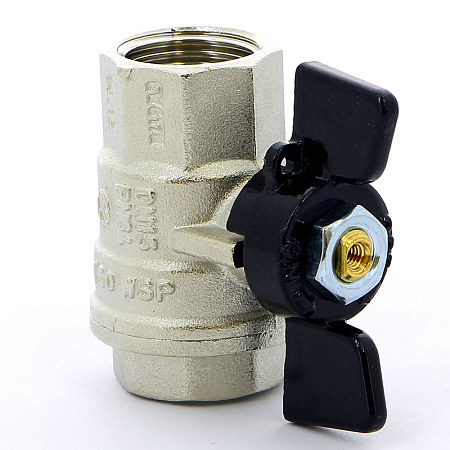 Кран шаровой BUGATTI OREGON 302 бабочка 1/2" ВВ, полнопроходной
