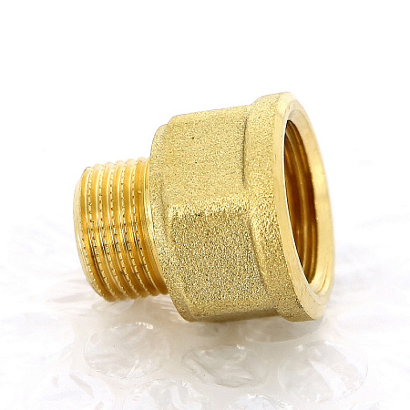 Переход под ключ резьбовой латунный UNI-FITT без покрытия 3/8"х1/2"