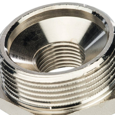 Футорка резьбовая латунная STOUT никель 11/4"x1/2" ВН