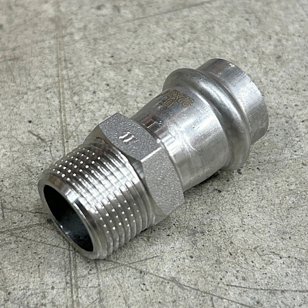 НП Муфта резьбовая пресс из нержавейки UNI-FITT фитинг Ø22x3/4" Н