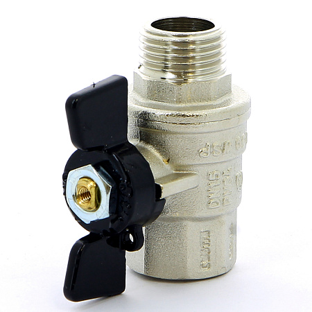 Кран шаровой BUGATTI OREGON 307 бабочка 1/2" ВН, полнопроходной
