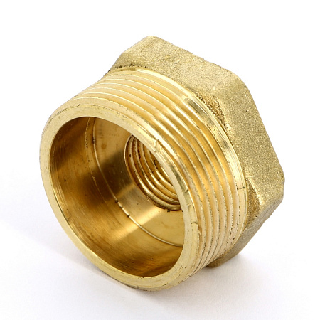 Футорка резьбовая латунная UNI-FITT без покрытия 11/2"х1/2" ВН