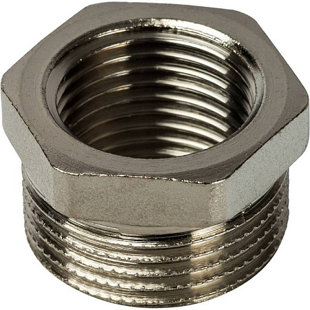 Футорка резьбовая латунная STOUT никель 3/4"x1/2" ВН