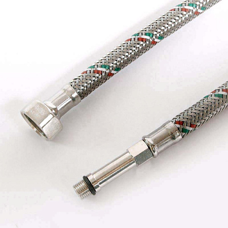 Гибкая подводка для смесителя UNI-FITT МL10х1 - 1/2", 60 см, удл. штуцер, DN 8, оплётка из нерж. ста