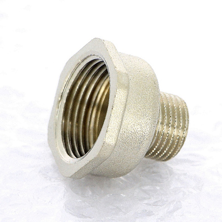 Переход под ключ резьбовой латунный UNI-FITT никель 1/2"х1"