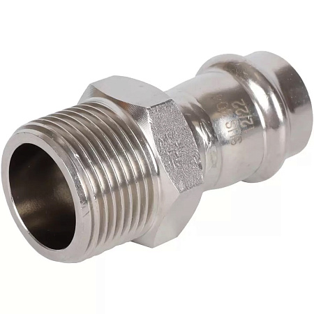Переходник ВПр-НР, 18х3/4, из нержавеющей стали прессовой ROMMER