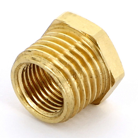 Футорка резьбовая латунная UNI-FITT без покрытия 1/4"х1/8" ВН