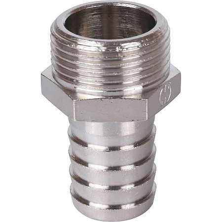 Штуцер резьбовой латунный STOUT никель 3/4"x20мм Н