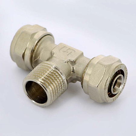 МЦ Тройник резьбовой цанга для металлопласта UNI-FITT Ø16х1/2" Н