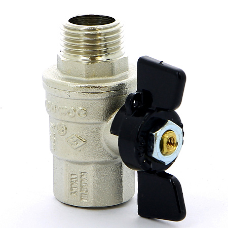 Кран шаровой BUGATTI OREGON 307 бабочка 1/2" ВН, полнопроходной