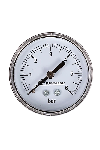 Манометр аксиальный ДЖИЛЕКС МDА Ø50-1/4&amp;quot;, 6 бар, горизонтальное подключение