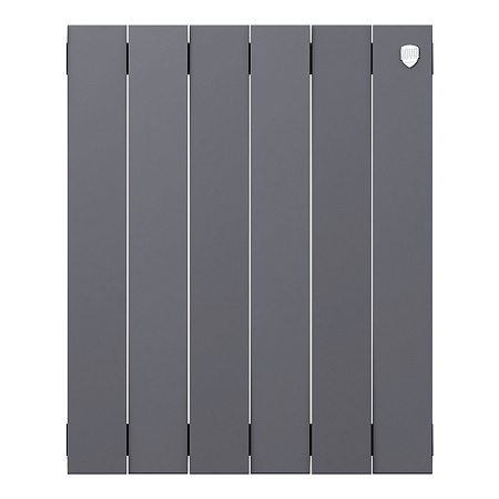 Радиатор биметаллический ROYAL THERMO PIANOFORTE SILVER SATIN NEW 500x6 секций, серый (НС-1176340)