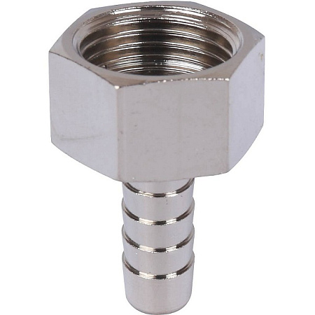 Штуцер резьбовой латунный STOUT никель 1/2"x10мм В