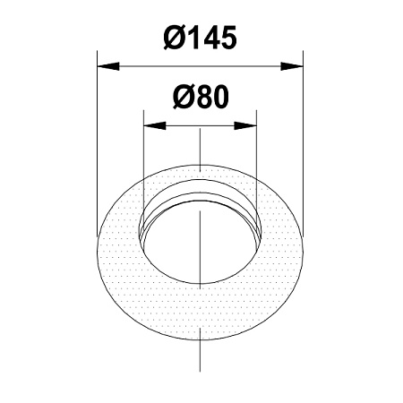 Розетка TERMICA Ø80 R80