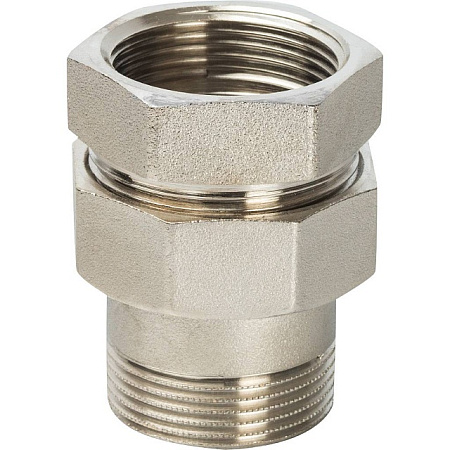 Американка ПРЯМАЯ резьбовая латунная (с прокладкой o-ring) STOUT никель 11/2" ВН