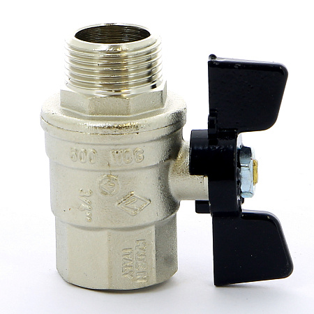 Кран шаровой BUGATTI OREGON 307 бабочка 3/4" ВН, полнопроходной