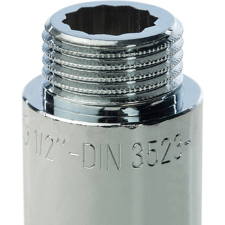 Удлинитель резьбовой латунный STOUT хром 1/2"x50мм ВН
