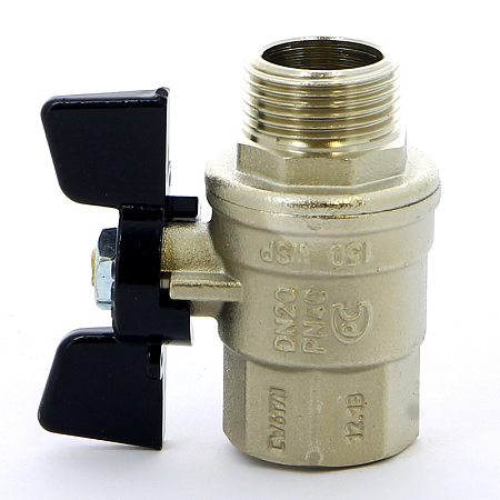 Кран шаровой BUGATTI OREGON 307 бабочка 3/4" ВН, полнопроходной
