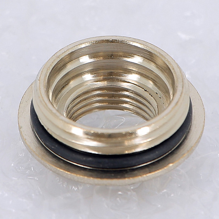 Переход под ключ резьбовой латунный UNI-FITT никель 1"х1/2" с прокладкой O-RING