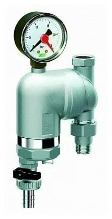 Фильтр промывной поворотный FAR никель 1/2" АМ-ВР, 100 мкм, латунная колба (Max: 95°C, 25 бар)