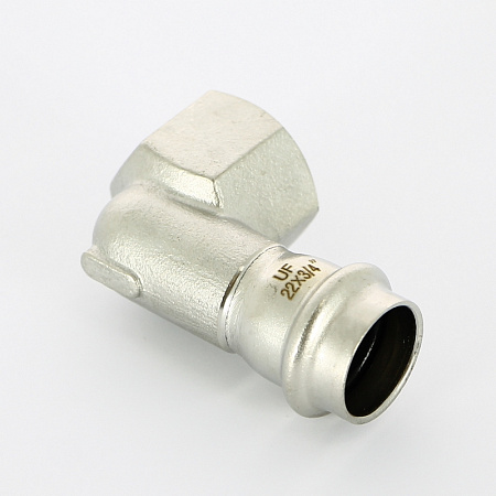 НП Угол резьбовой пресс из нержавейки UNI-FITT фитинг Ø22x3/4" В