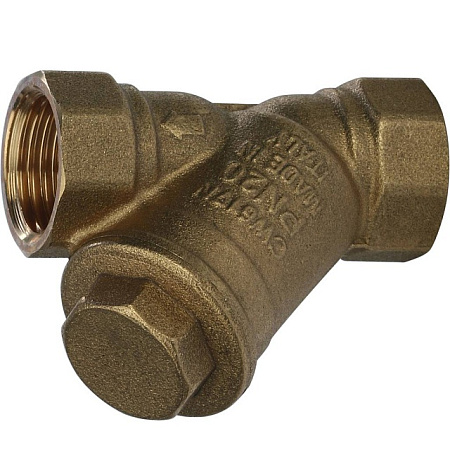 ФГО Фильтр косой грубой очистки STOUT SFW латунный 1/2", 500 мкр, желтый