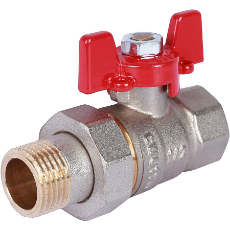 Кран шаровой с американкой ROMMER бабочка 1/2" ВН