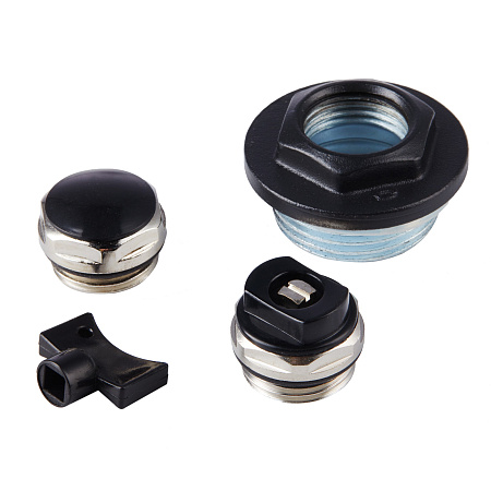 Комплект для монтажа радиаторов ROYAL THERMO 1/2" без кронштейнов, черный (НС-1156727)