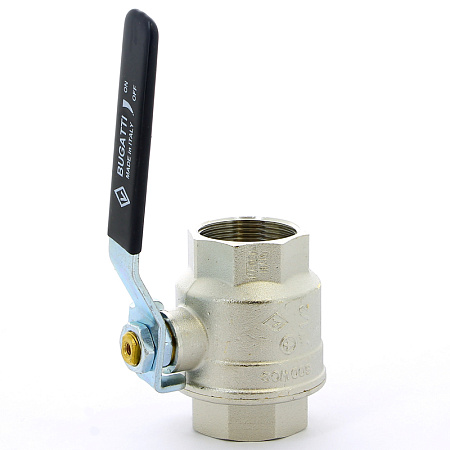 Кран шаровой BUGATTI OREGON 301 рукоятка стальная 11/2" ВВ, полнопроходной