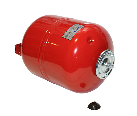 Расширительный бак для отопления VODOS красный 50 л, G3/4",НР (с ножками)