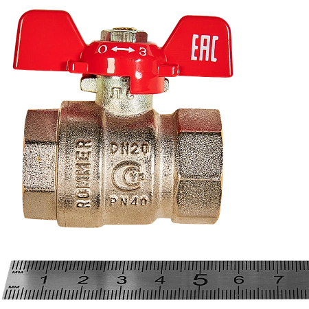 Кран шаровой ROMMER бабочка 3/4" ВВ