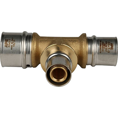 МП Тройник переходной пресс для металлопласта STOUT Ø32х20х26