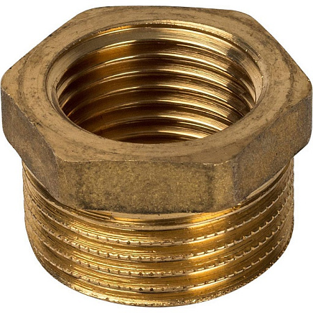 Футорка резьбовая латунная STOUT без покрытия 3/4"x1/2" ВН
