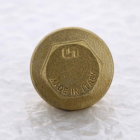 Заглушка резьбовая латунная UNI-FITT без покрытия 1" H